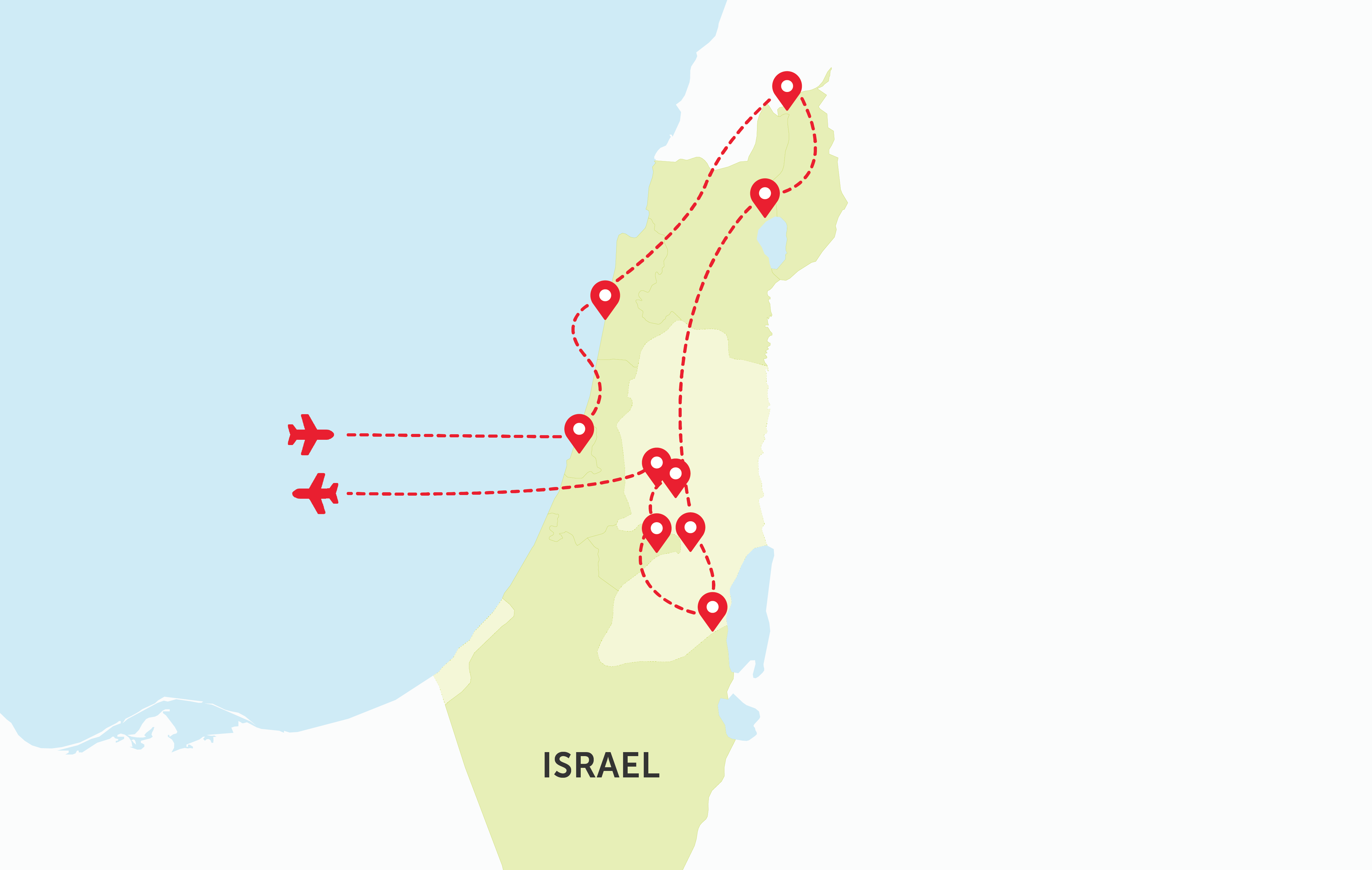 Israel 10-day Map