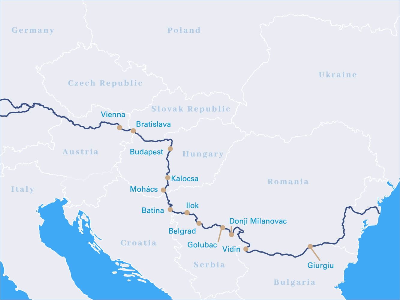 Danube River Map