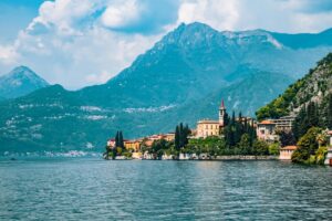 View from the Lake Como of Bellagio