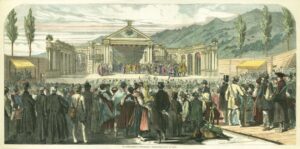 A view of the Passion Play from 1860