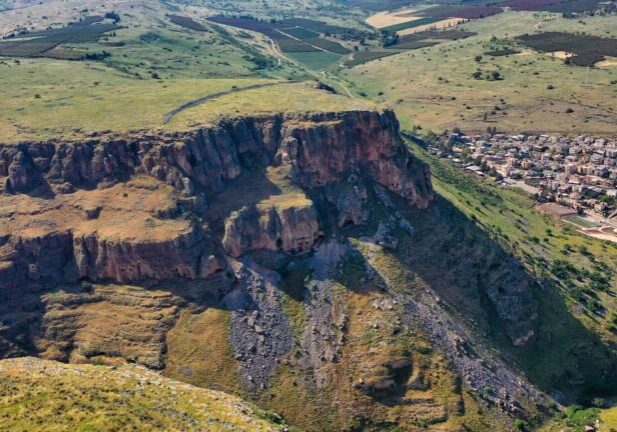 Aerial shot of Mount Arbel
