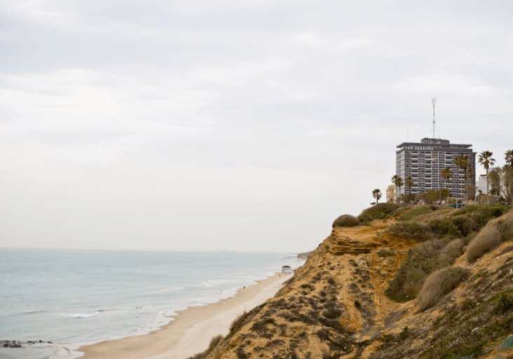 shoreline view of Netanya